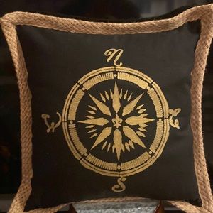 Black throw pillow